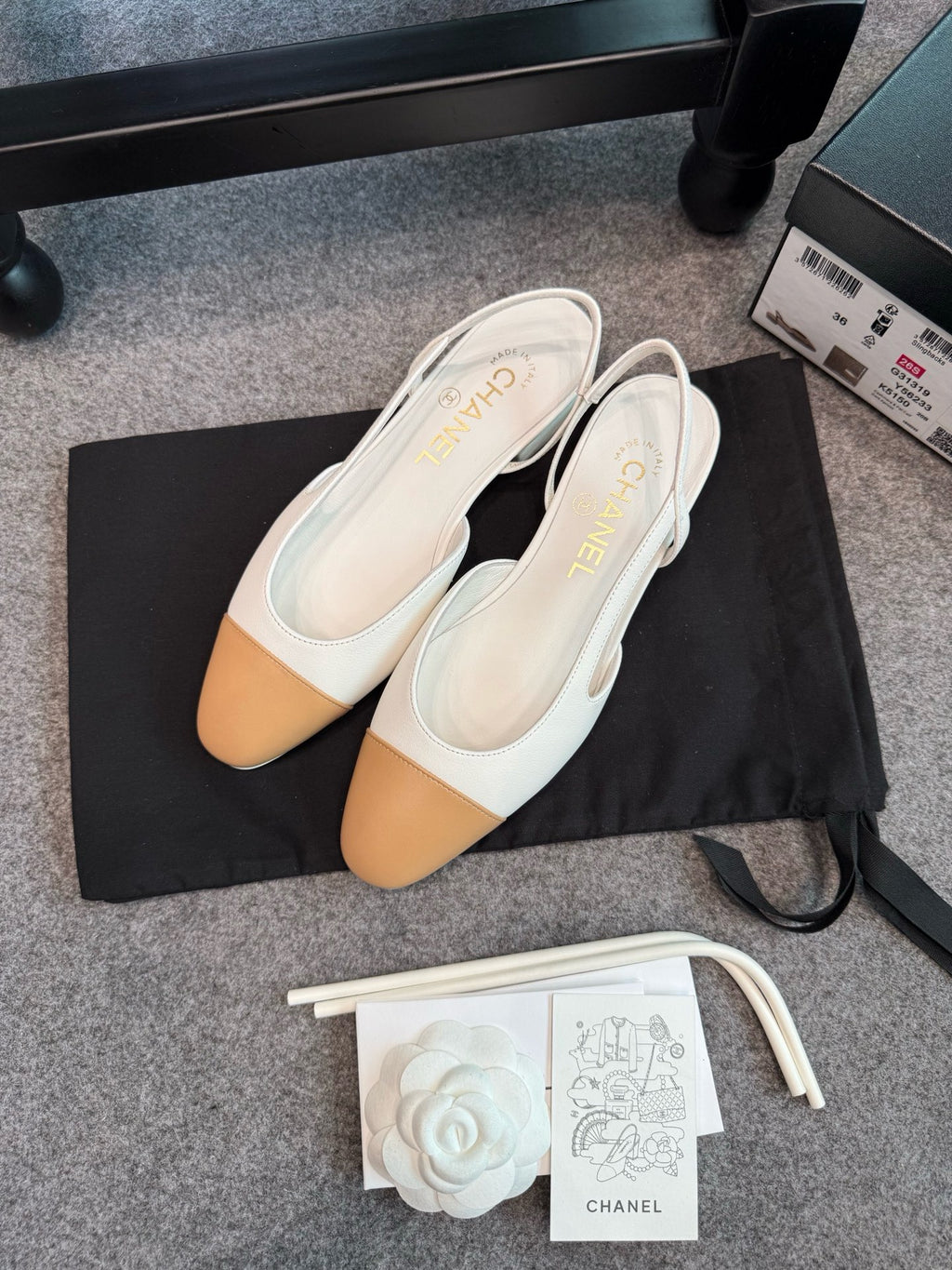 Chanel Slingback Flats Sandals