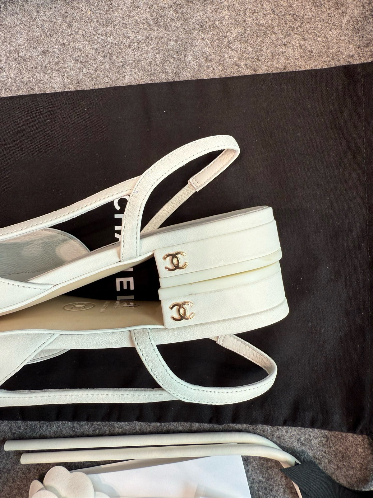 Chanel Slingback Flats Sandals