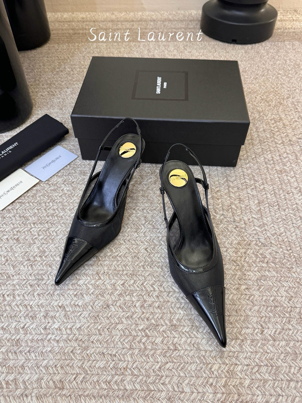 YSL Slingback Kitten Heels