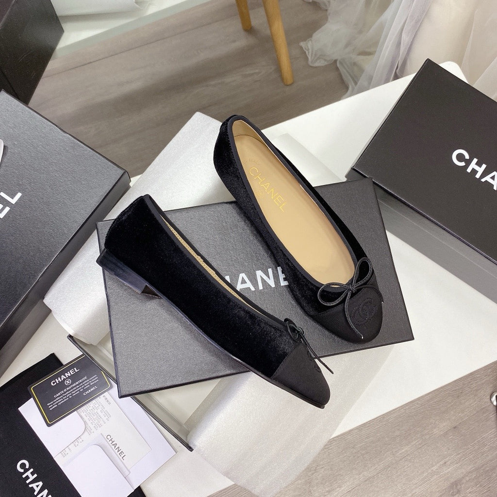 Chanel Ballet Tweed Flats