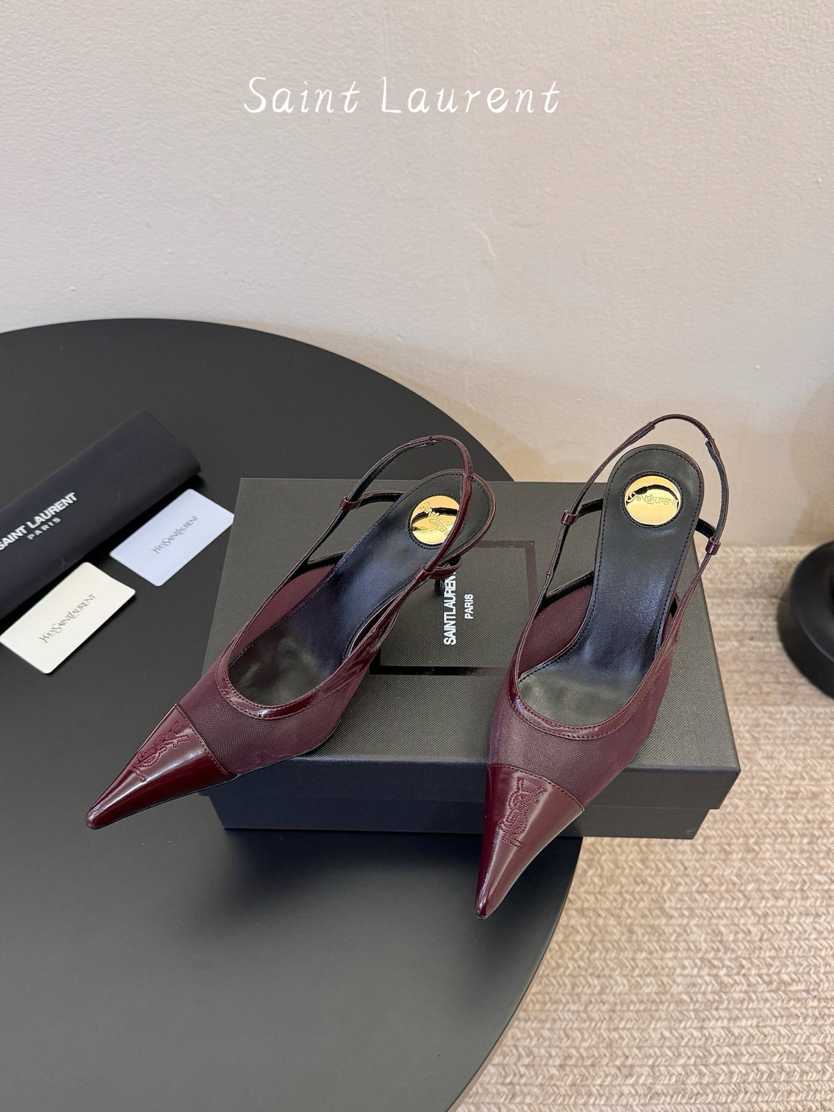YSL Slingback Kitten Heels