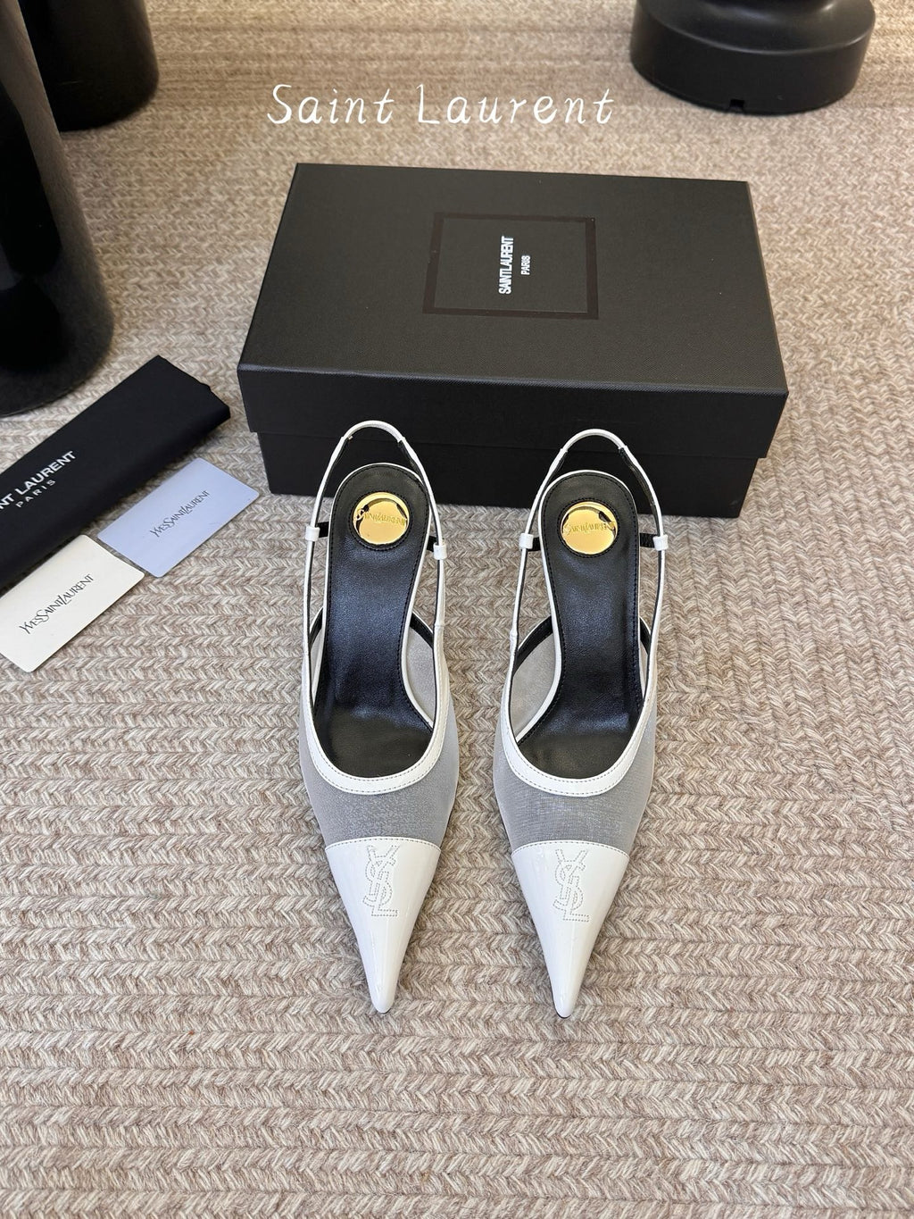 YSL Slingback Kitten Heels
