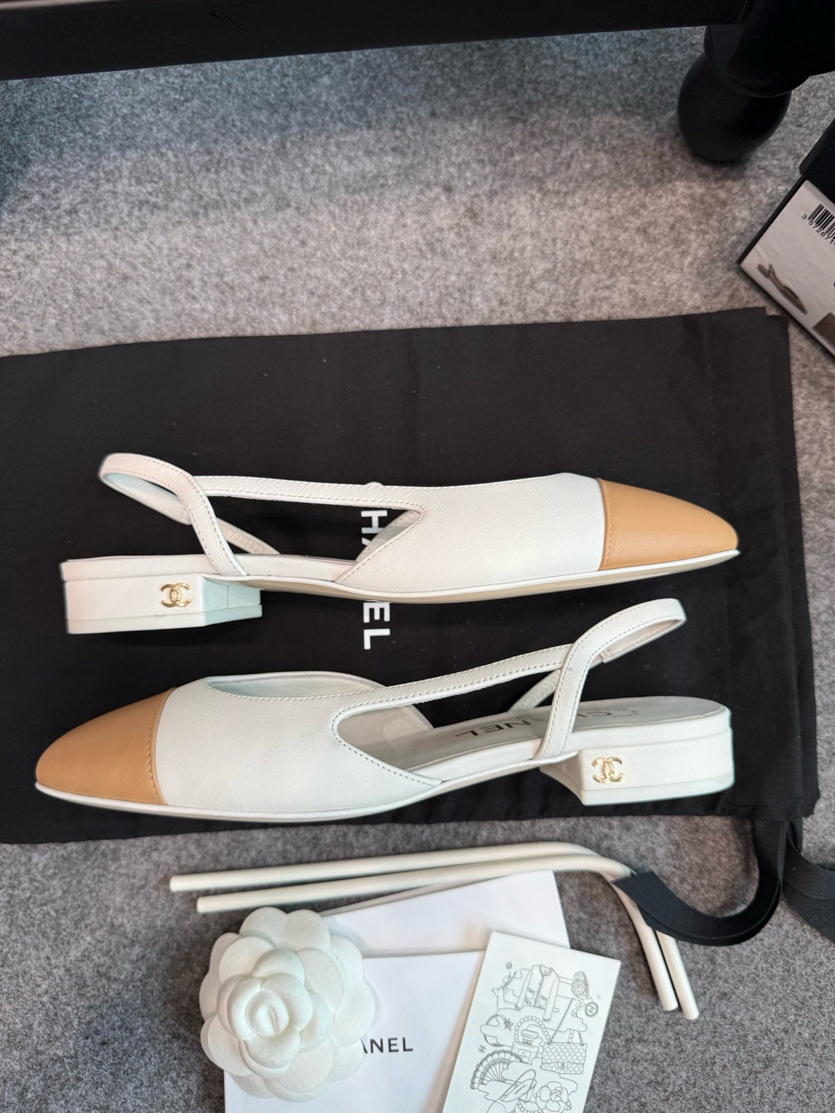 Chanel Slingback Flats Sandals