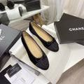 Chanel Ballet Tweed Flats