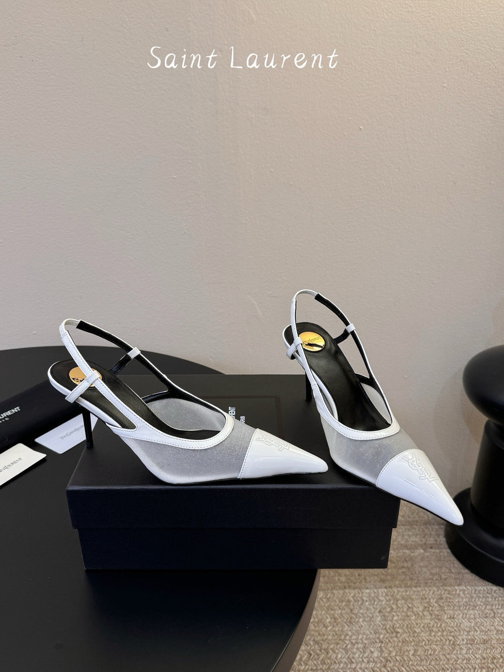 YSL Slingback Kitten Heels