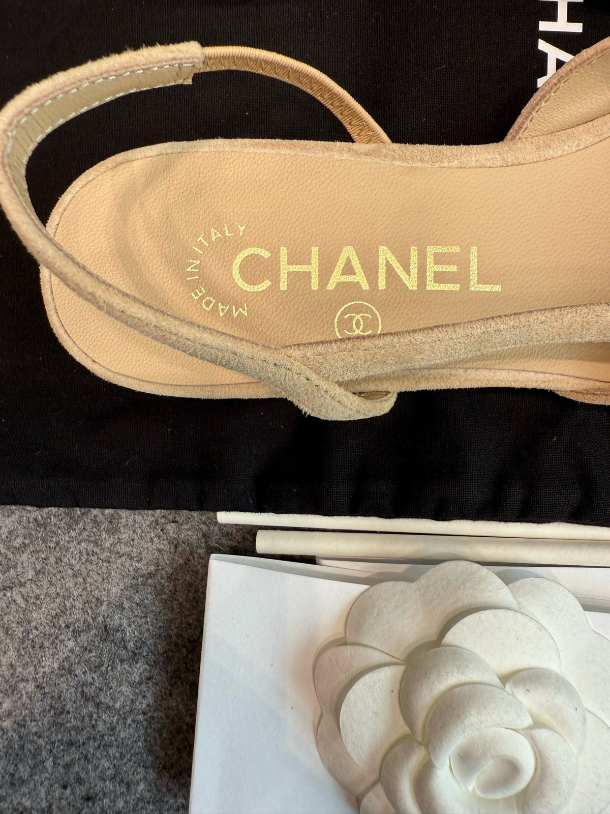 Chanel Slingback Flats Sandals