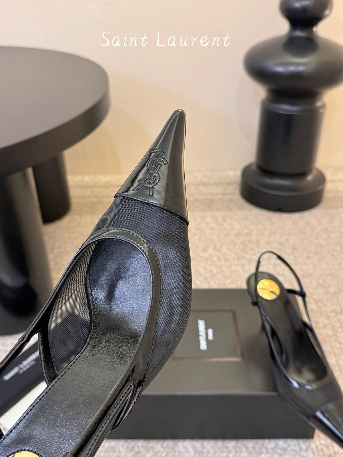 YSL Slingback Kitten Heels