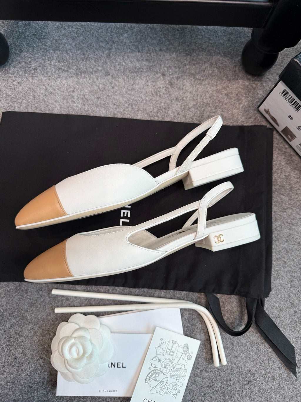 Chanel Slingback Flats Sandals