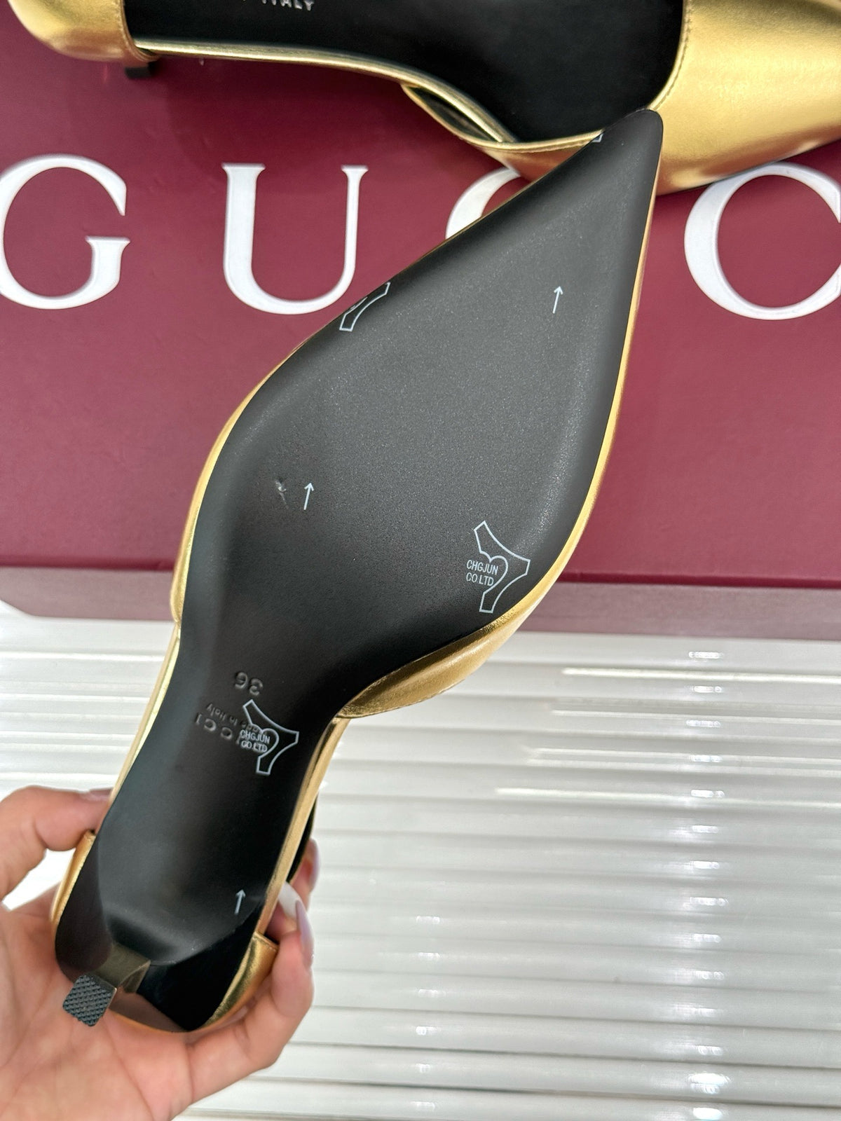 Gucci Slingback Kitten Heels