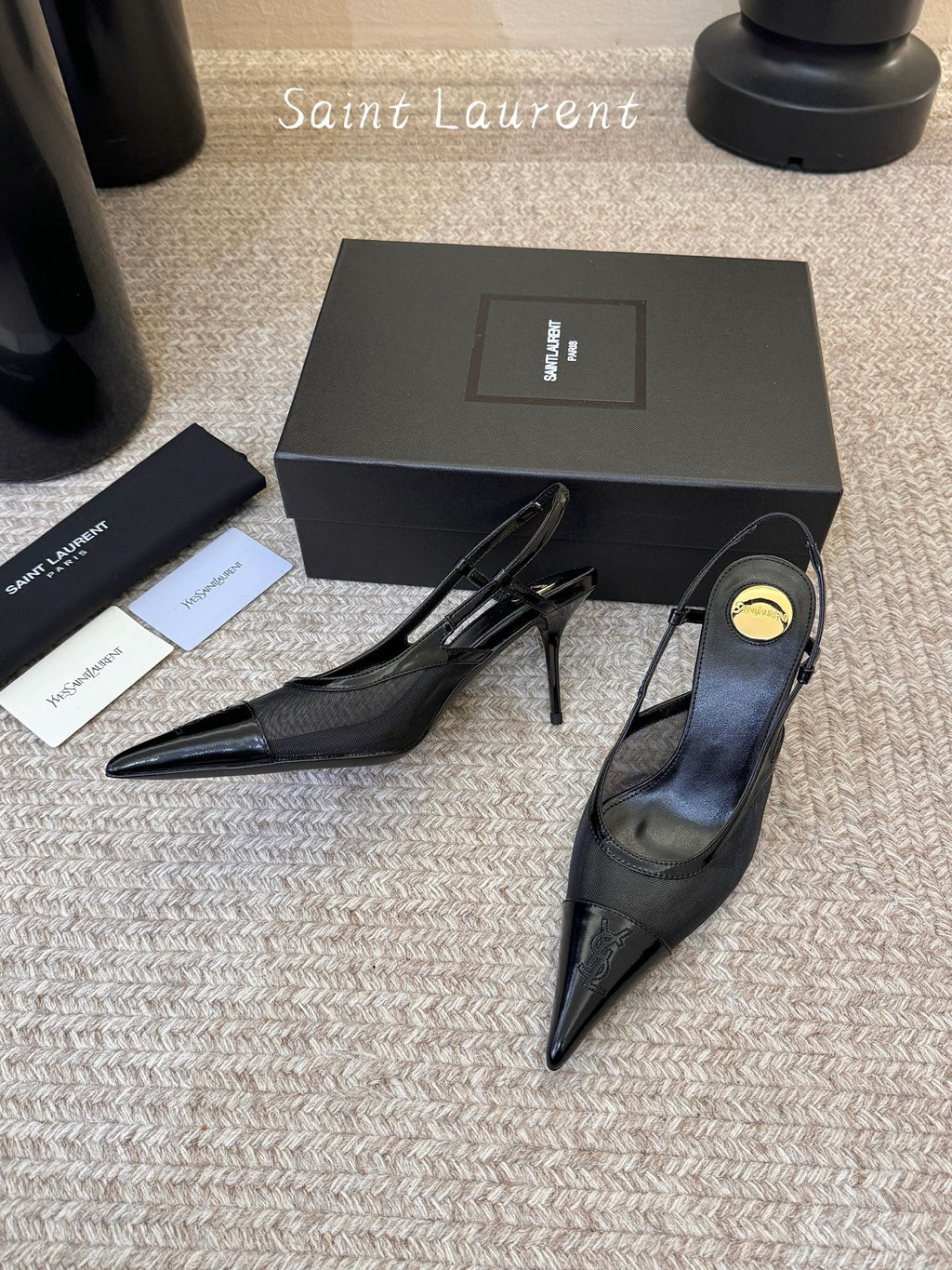 YSL Slingback Kitten Heels