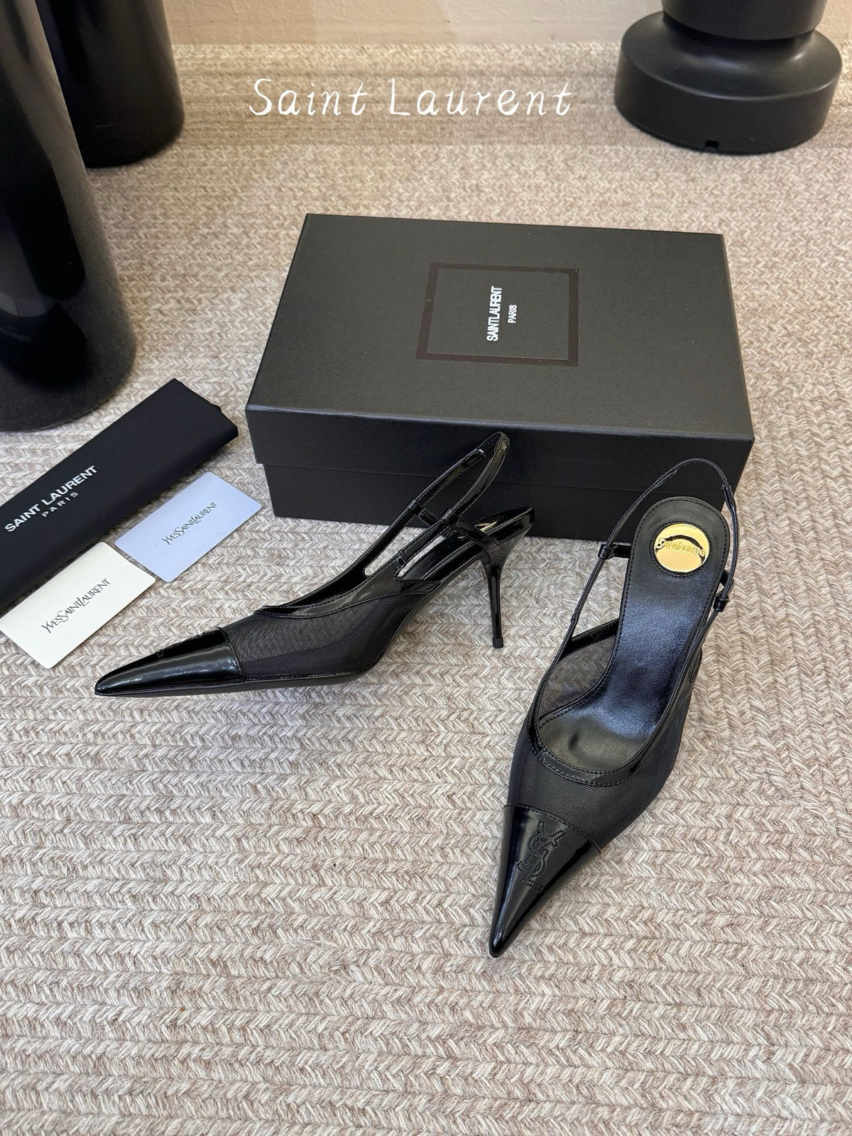 YSL Slingback Kitten Heels