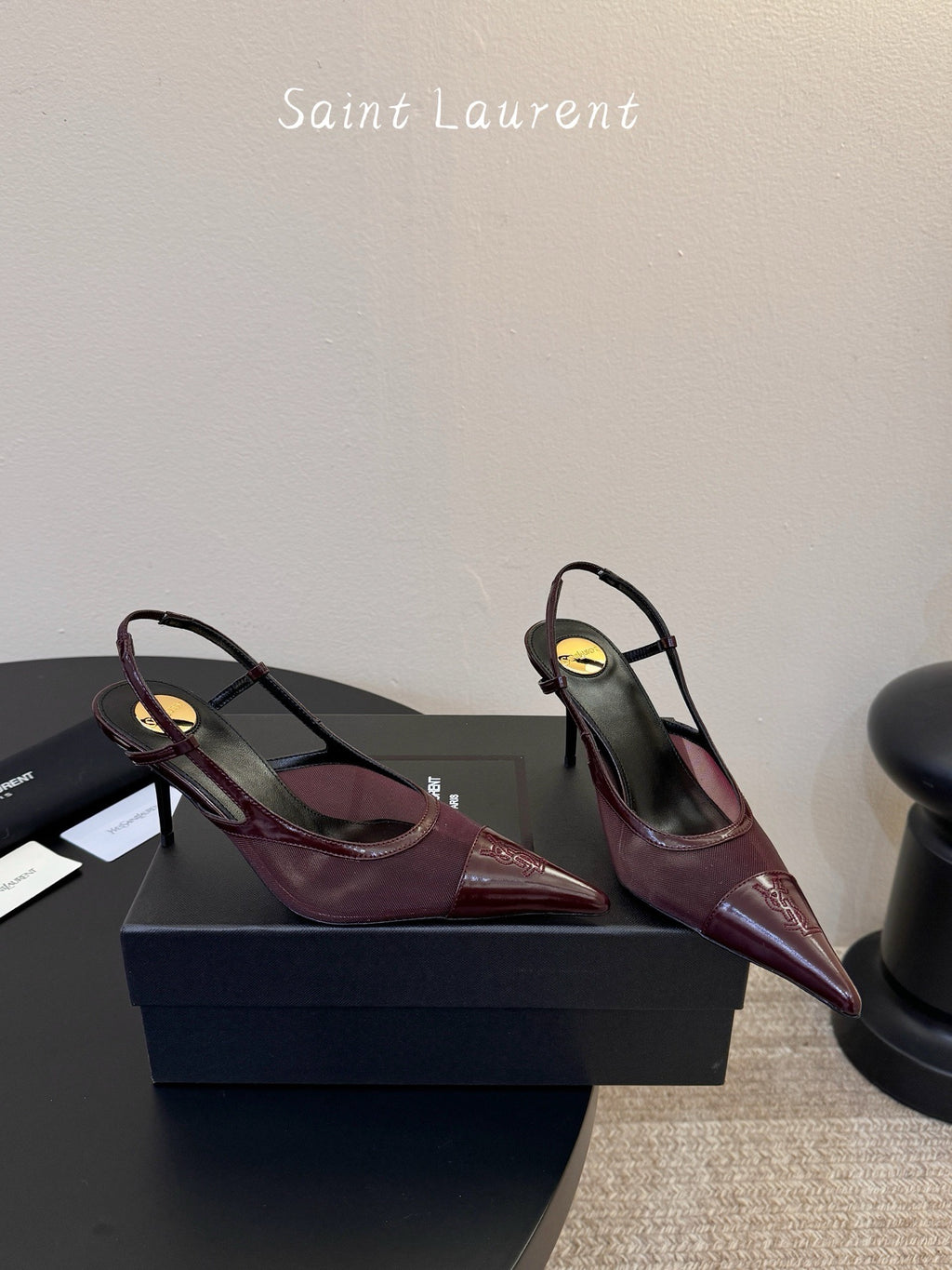 YSL Slingback Kitten Heels
