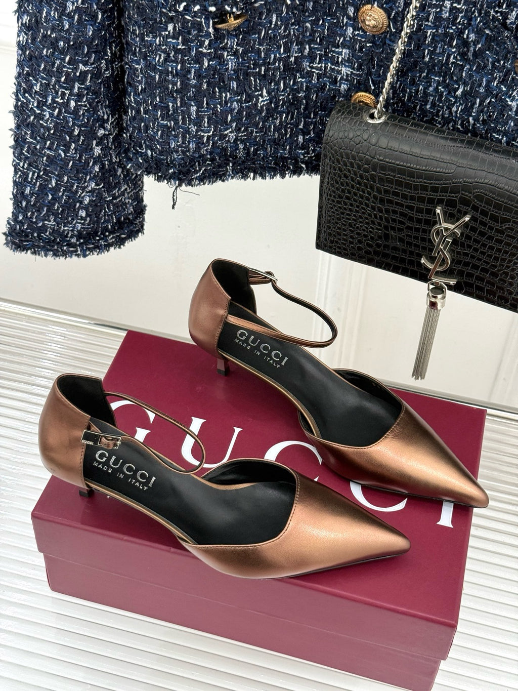 Gucci Slingback Kitten Heels