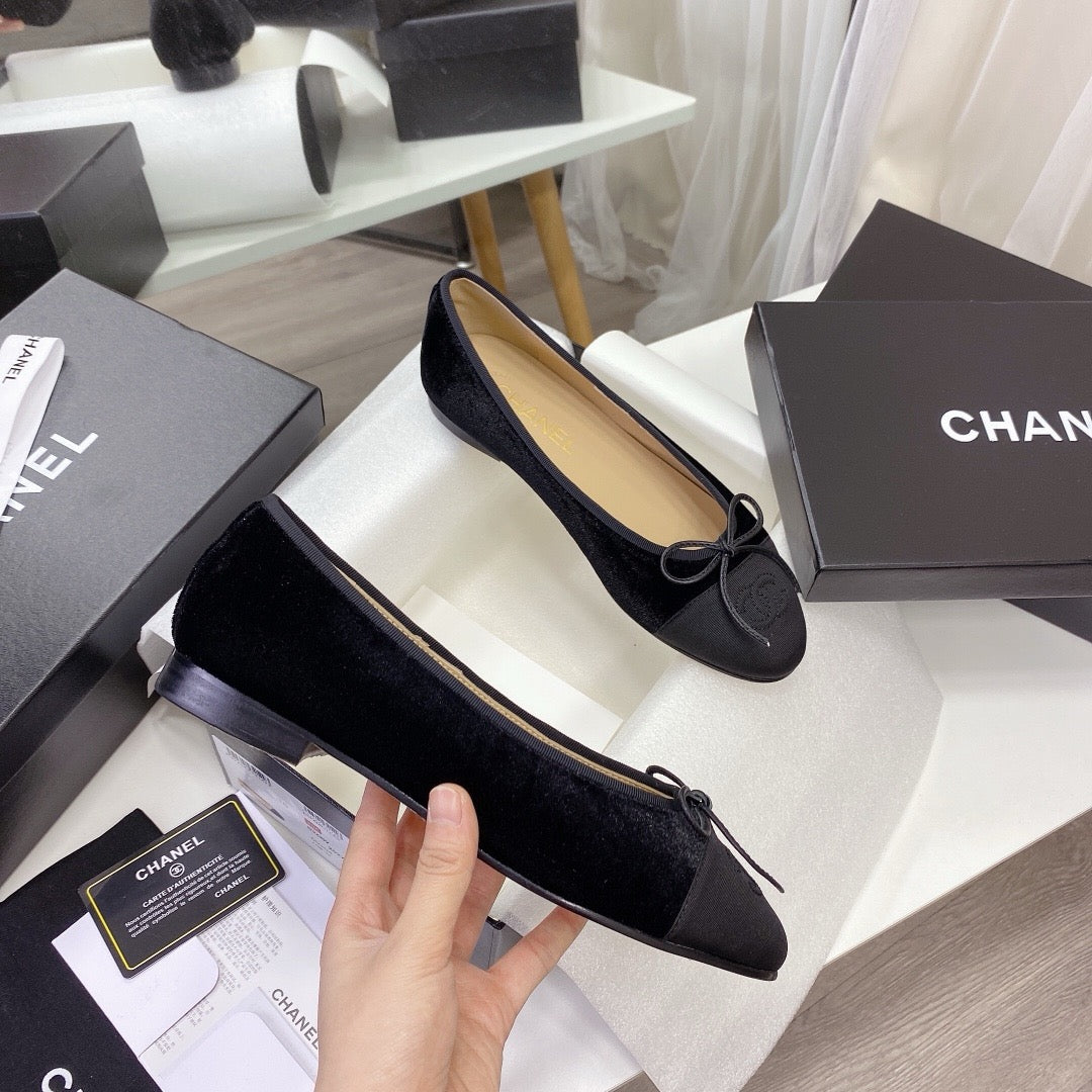 Chanel Ballet Tweed Flats