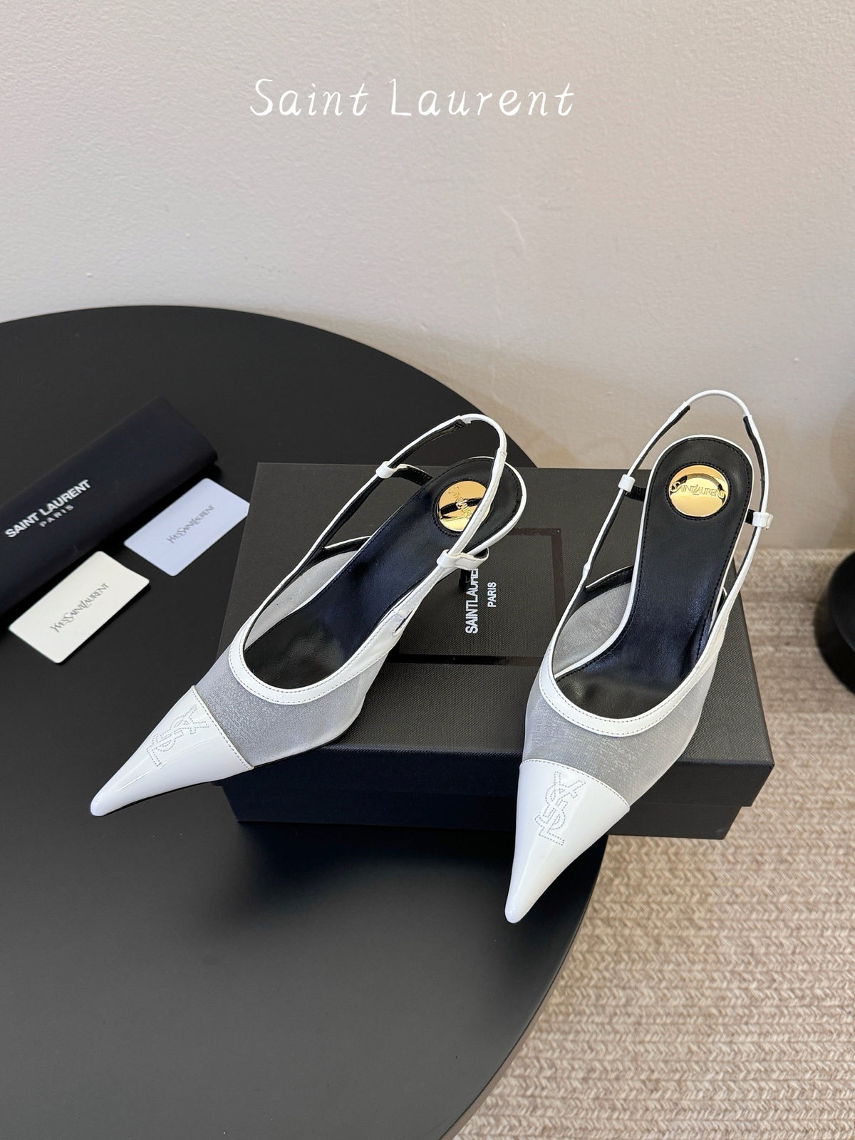 YSL Slingback Kitten Heels