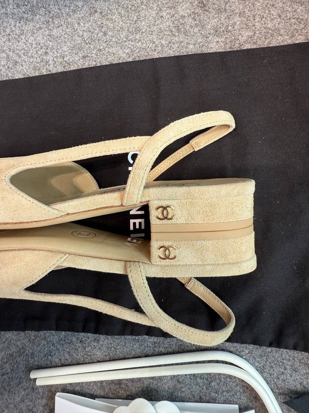 Chanel Slingback Flats Sandals