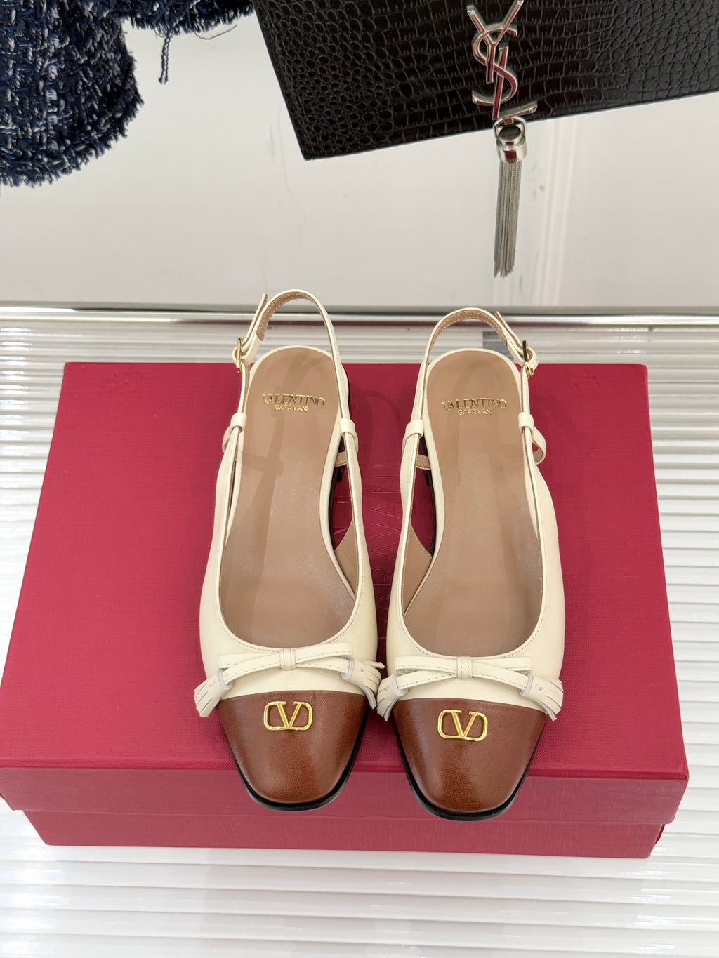 Valentino V Logo Tassel Flats