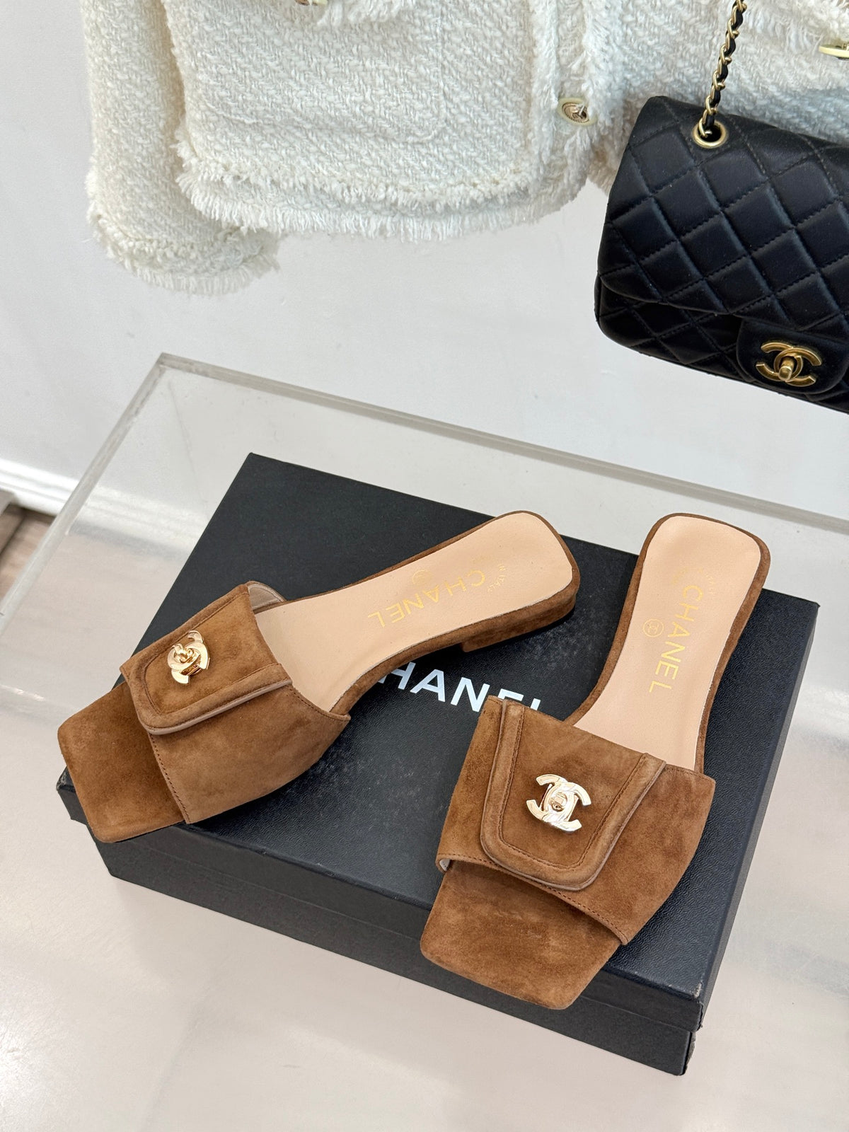 Chanel Suede Flats