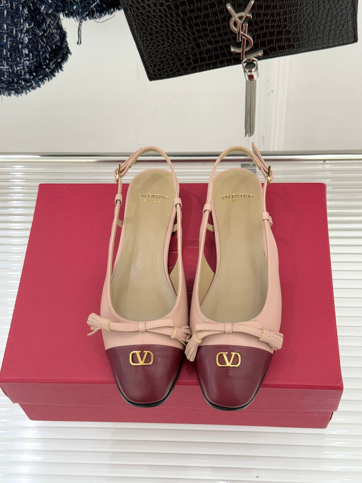 Valentino V Logo Tassel Flats