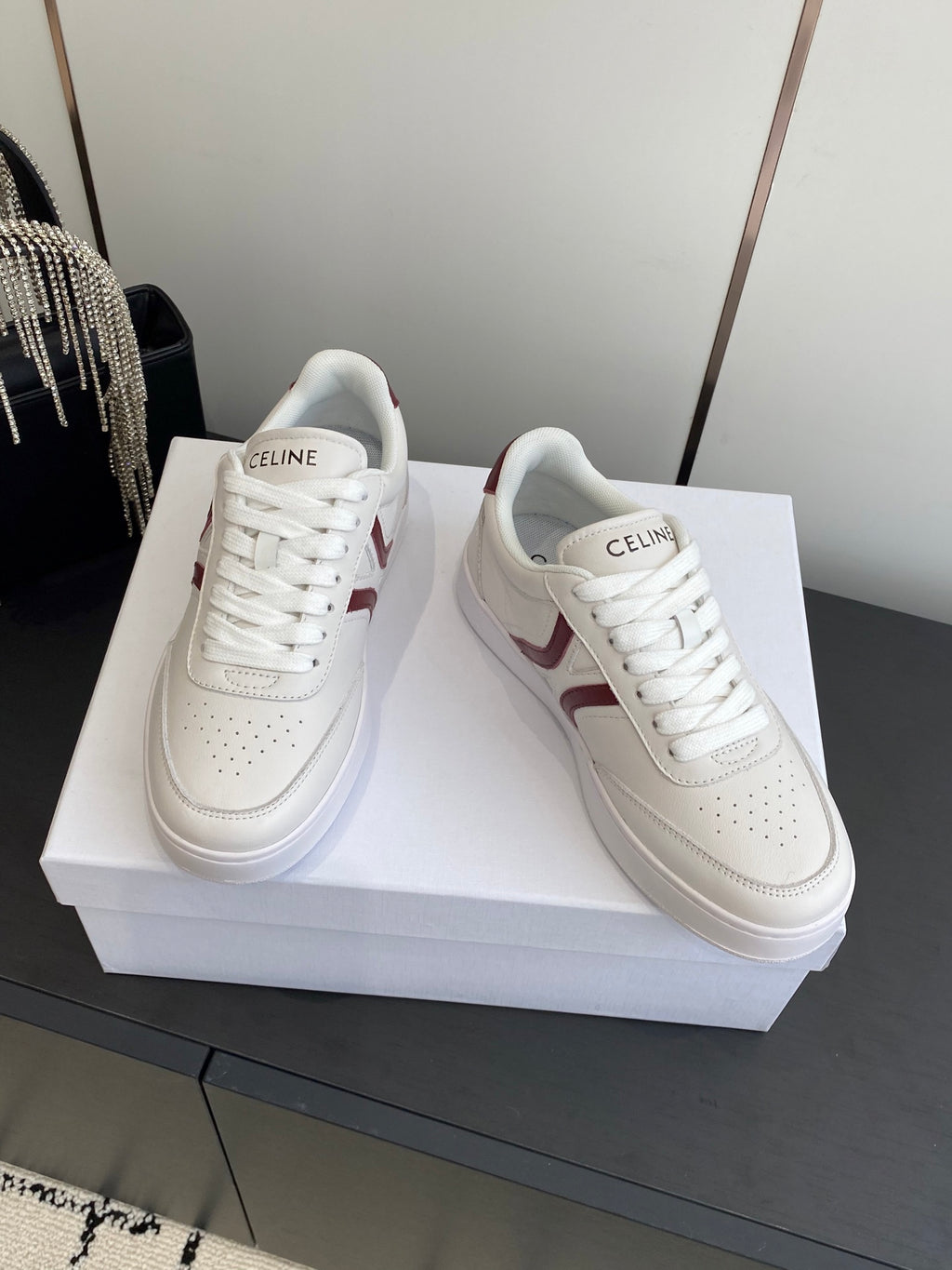 Celine Jogger Lace Up Sneakers