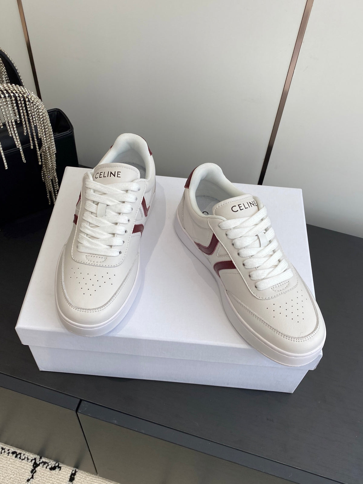 Celine Jogger Lace Up Sneakers