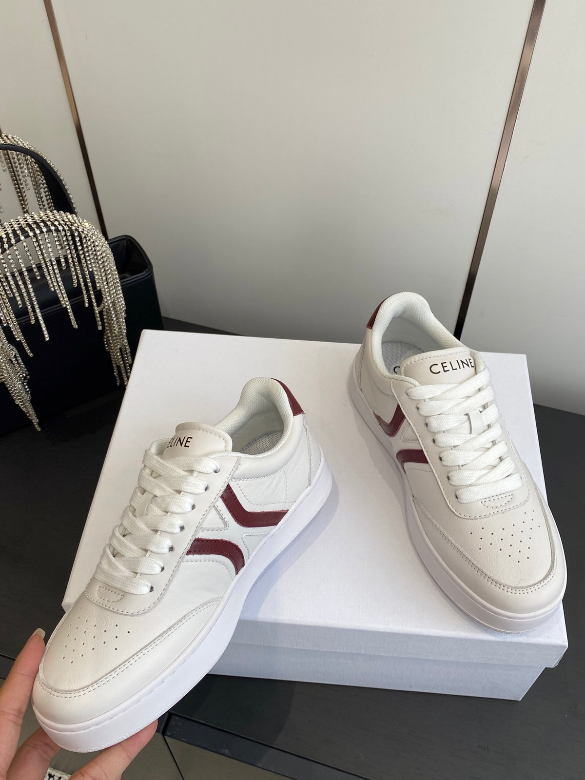Celine Jogger Lace Up Sneakers