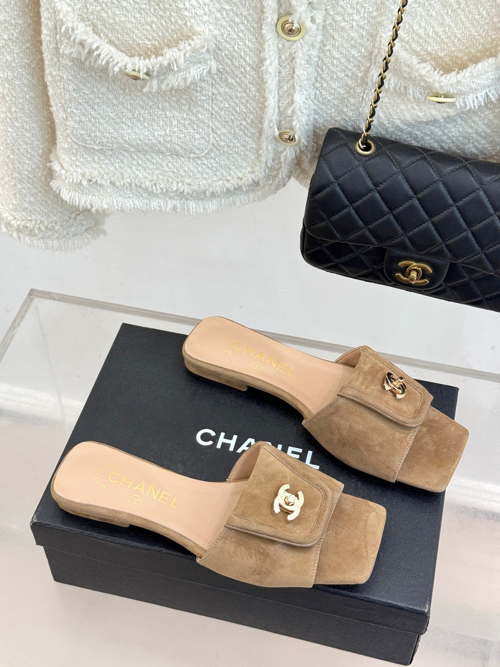 Chanel Suede Flats