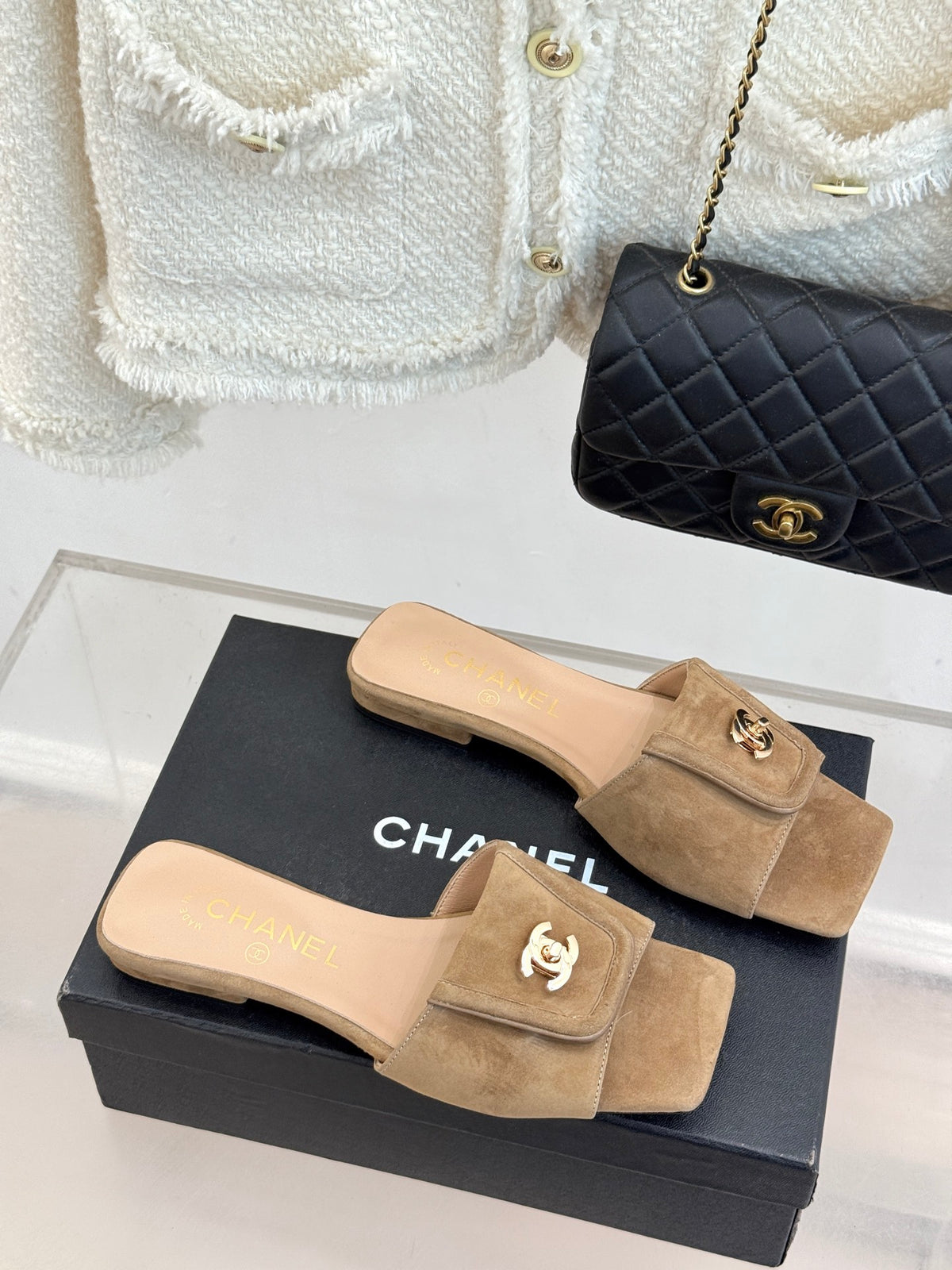 Chanel Suede Flats