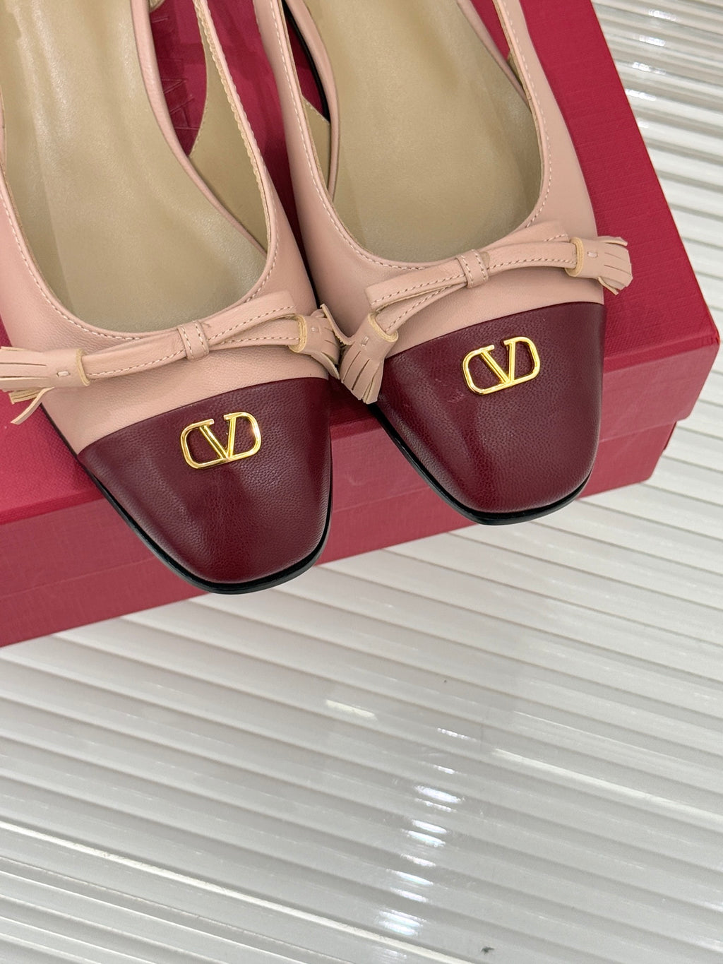Valentino V Logo Tassel Flats