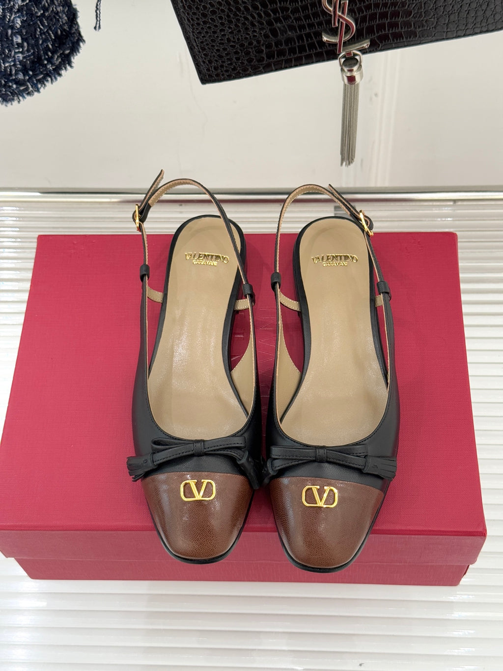 Valentino V Logo Tassel Flats