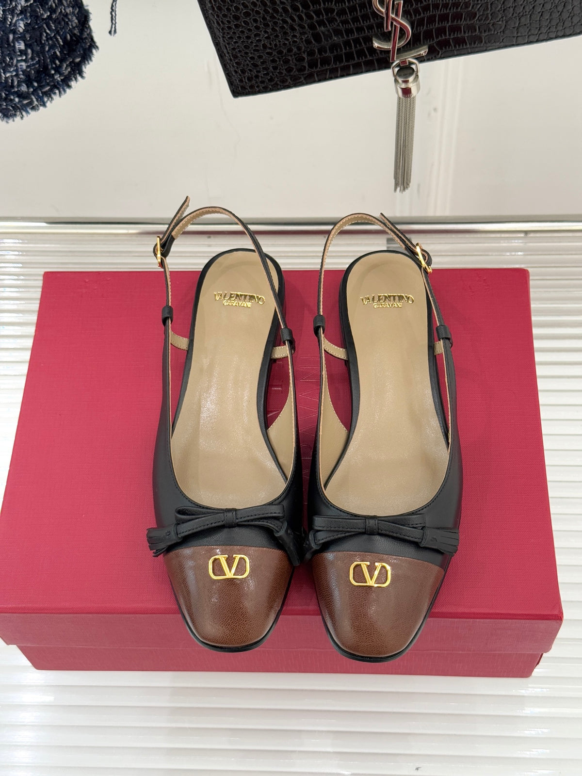 Valentino V Logo Tassel Flats