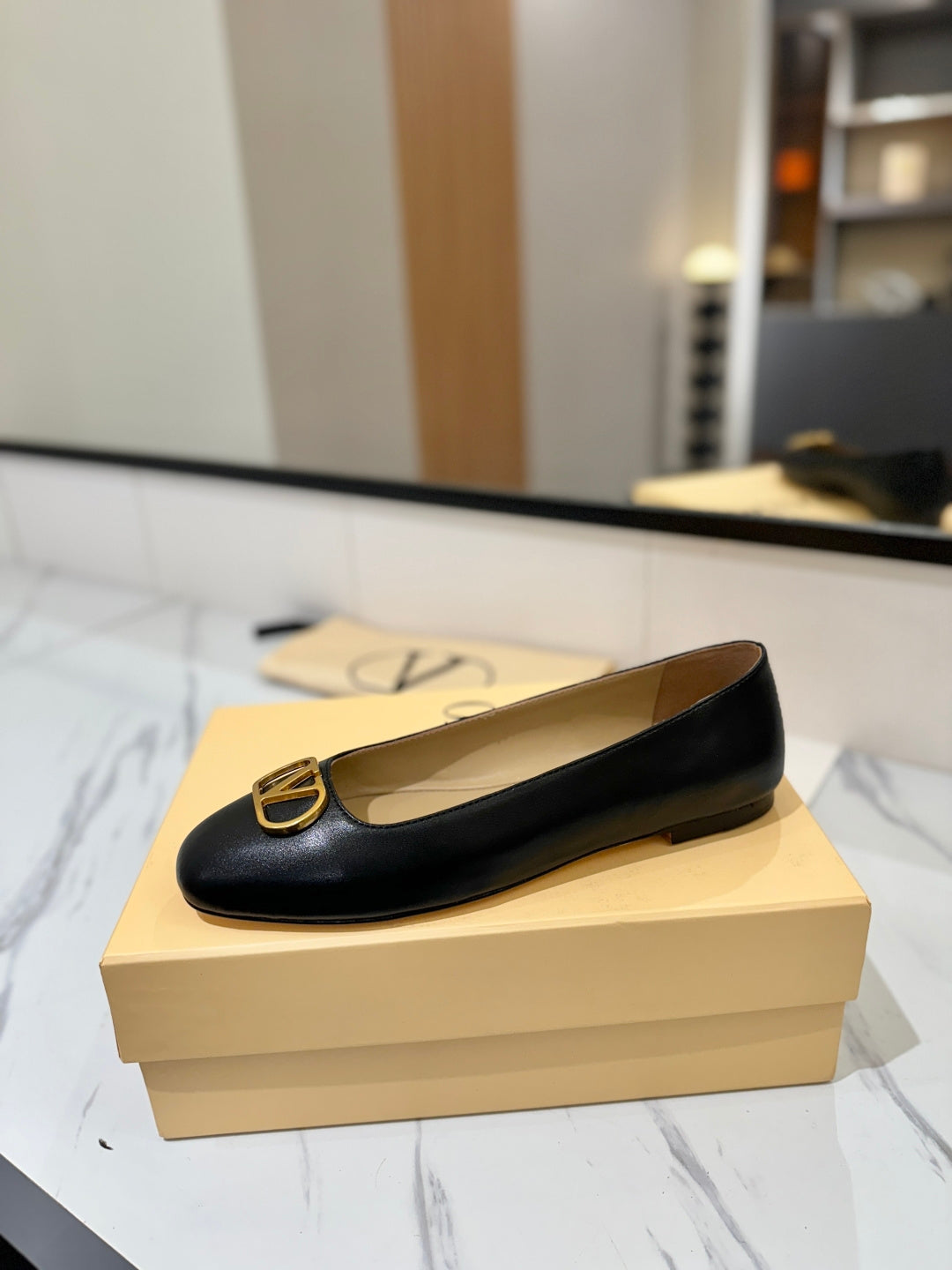 Valentino V Logo Flats Sandals