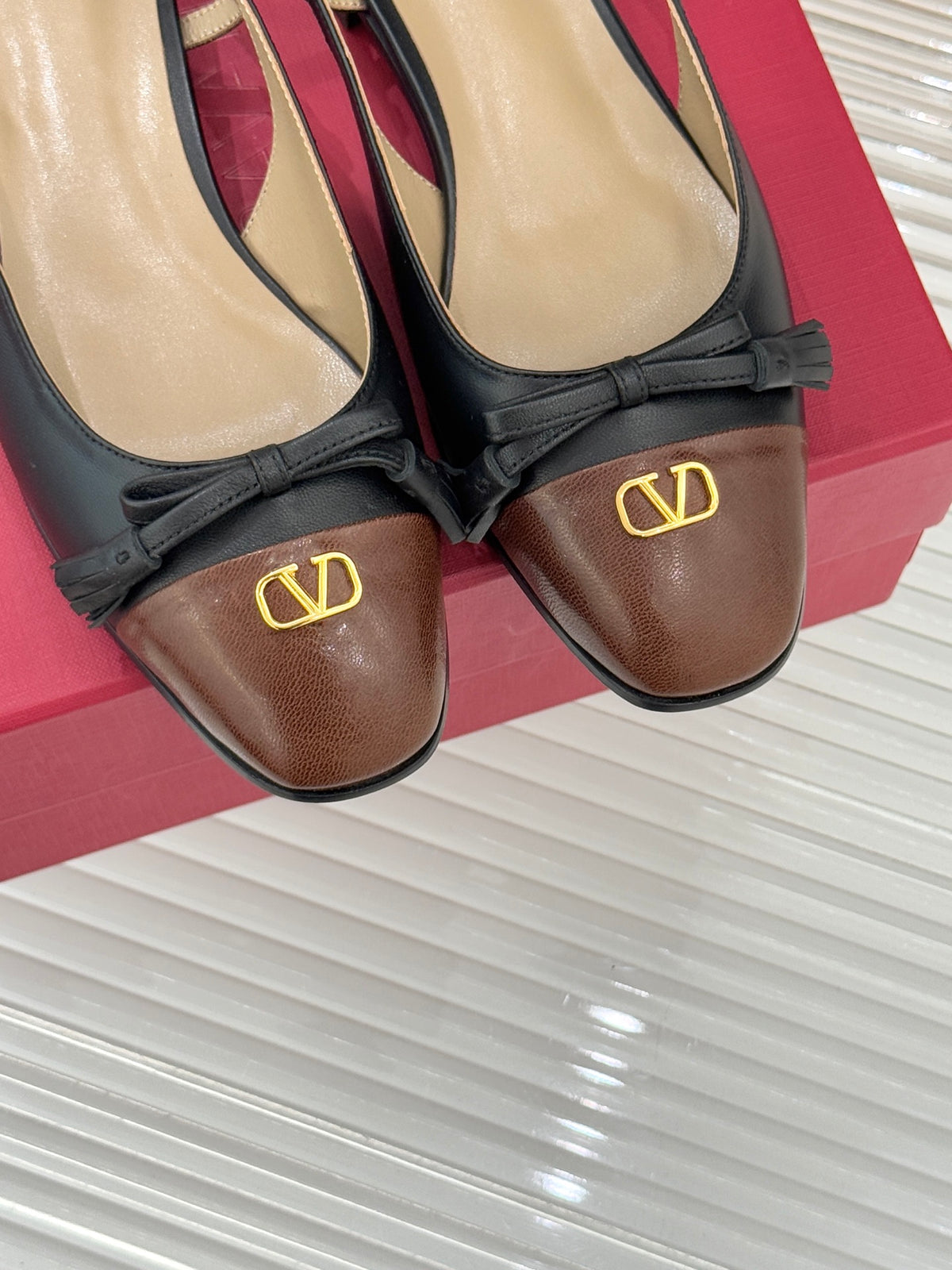 Valentino V Logo Tassel Flats