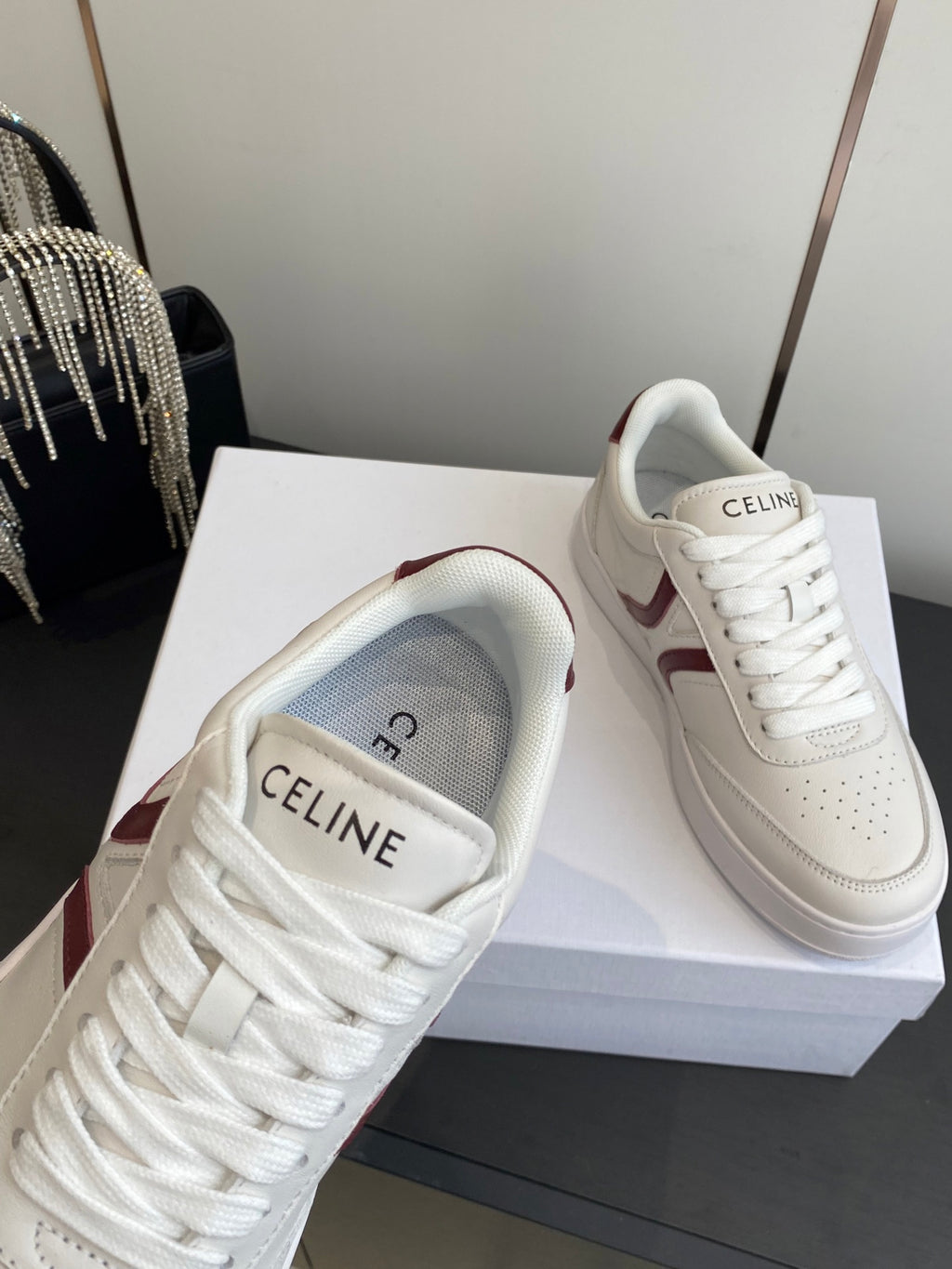 Celine Jogger Lace Up Sneakers