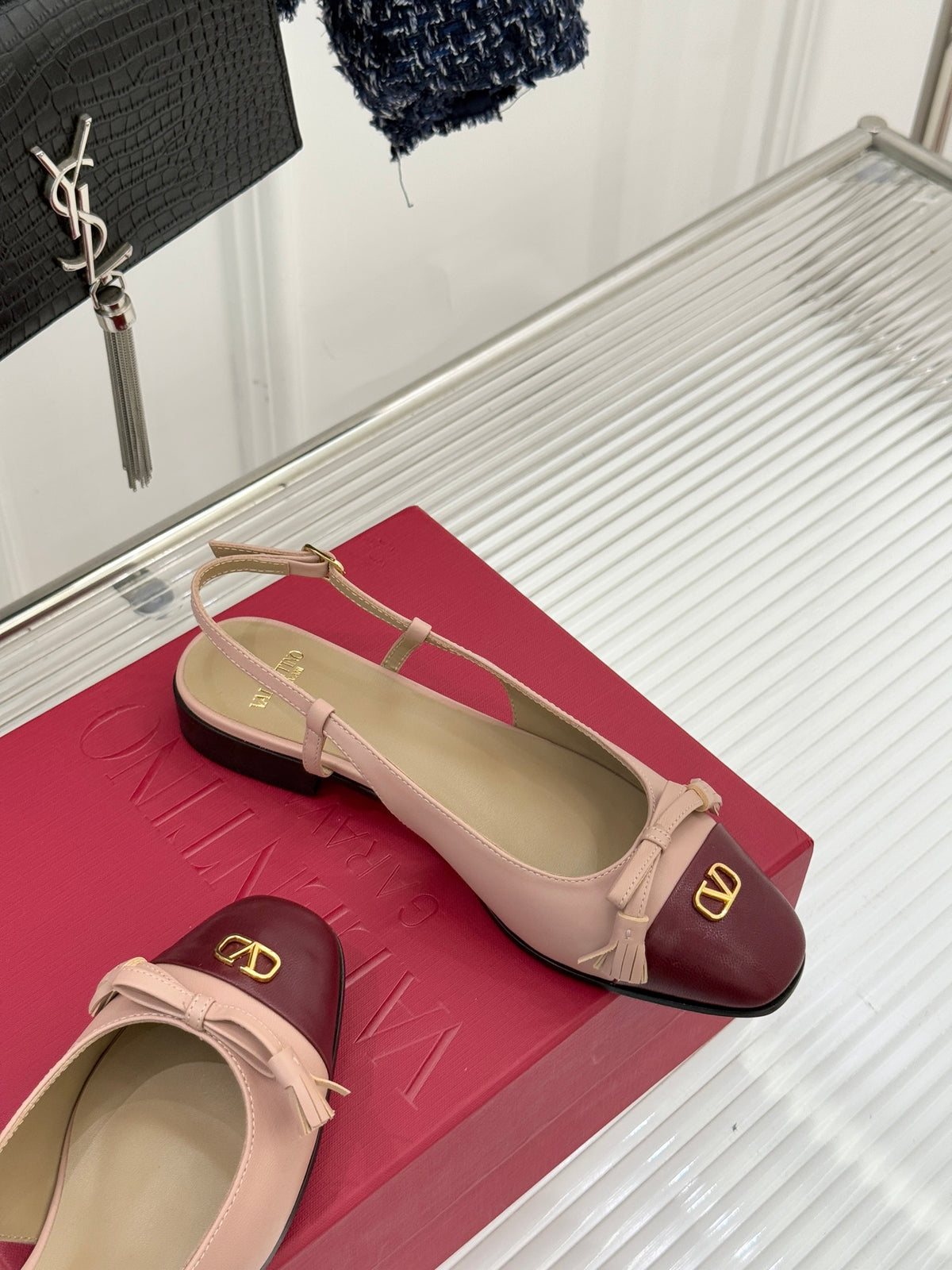Valentino V Logo Tassel Flats