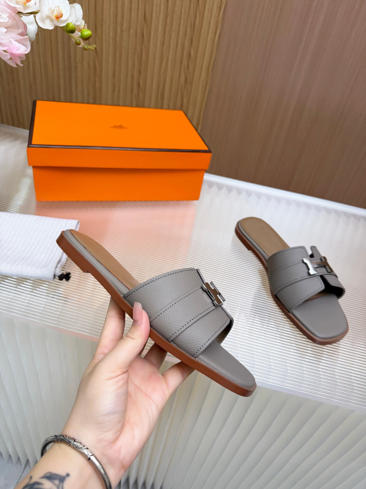Hermes Constance Sandals