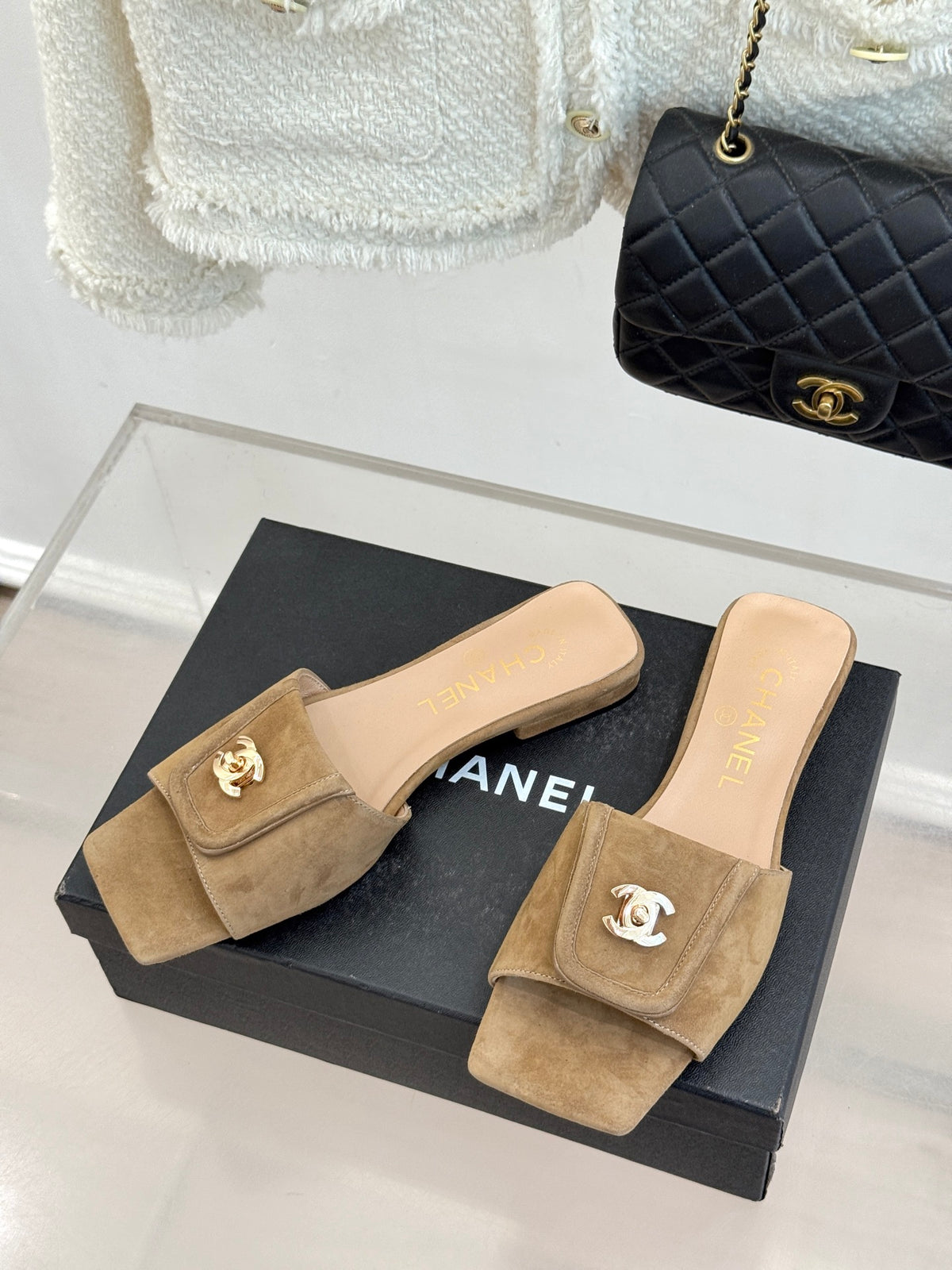 Chanel Suede Flats