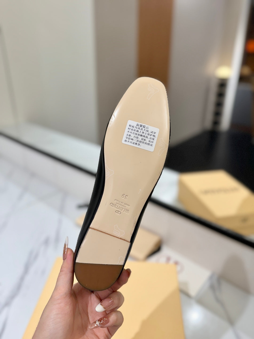 Valentino V Logo Flats Sandals