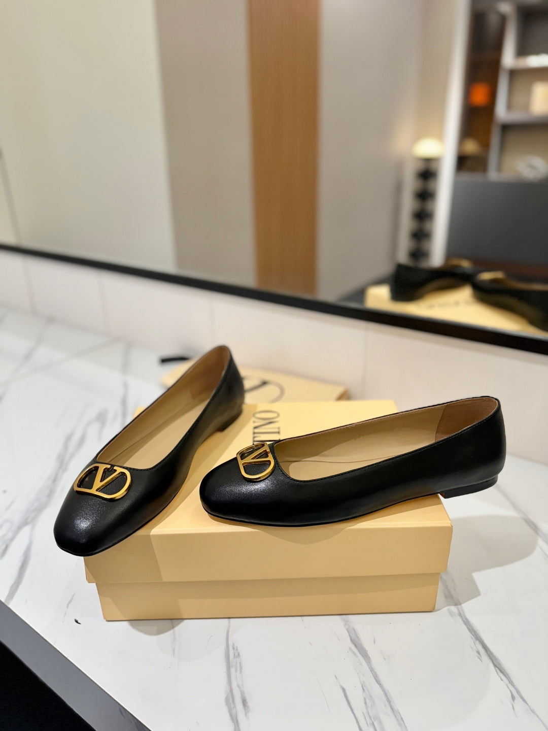 Valentino V Logo Flats Sandals