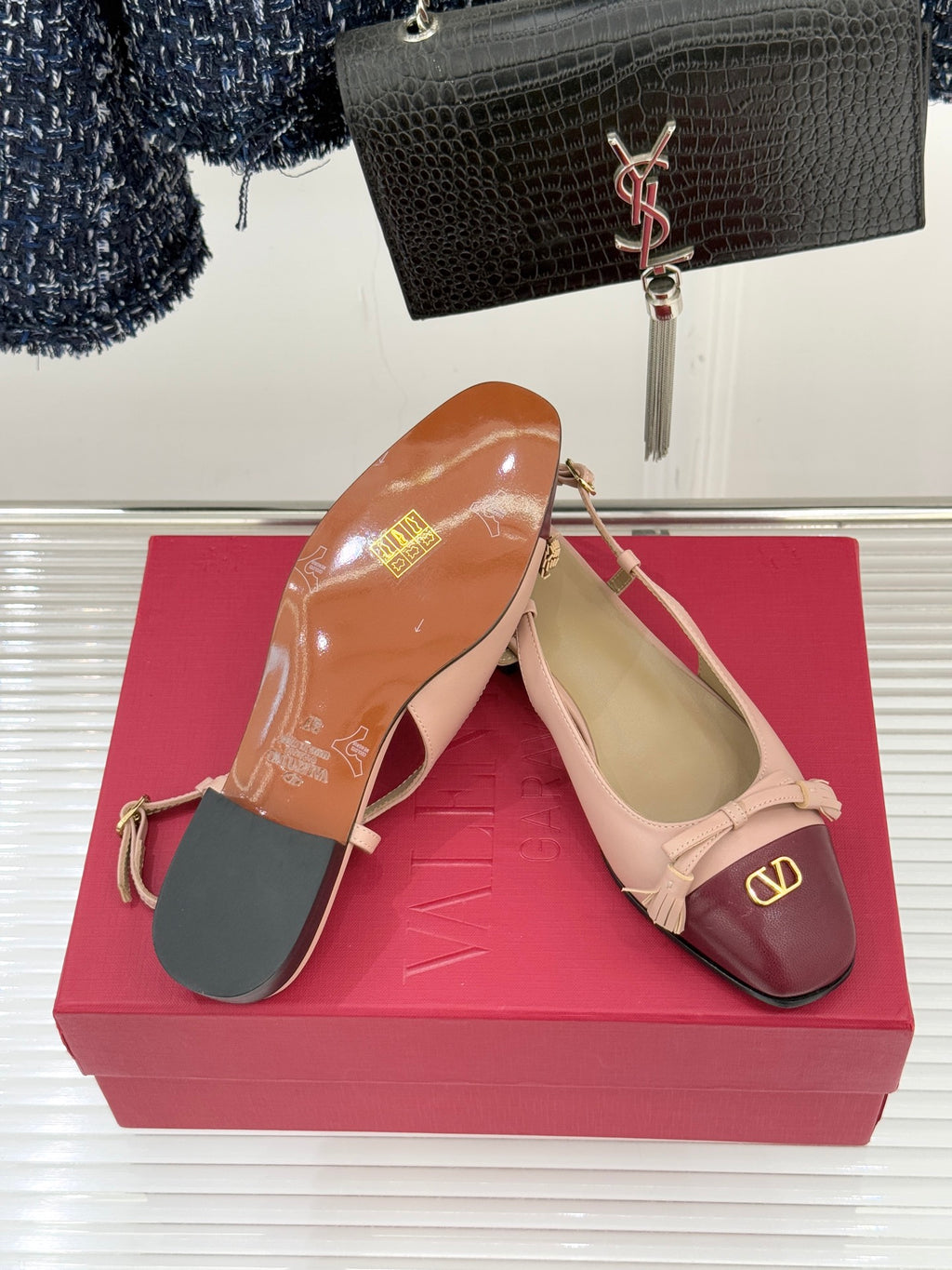 Valentino V Logo Tassel Flats