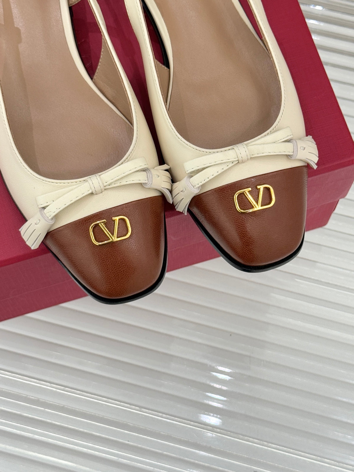 Valentino V Logo Tassel Flats