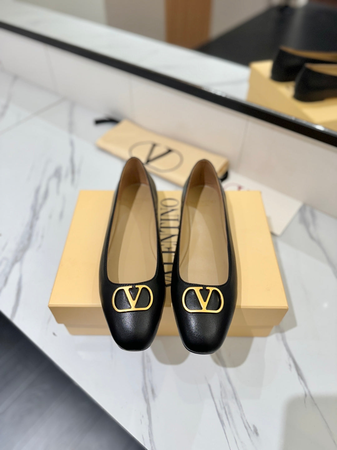 Valentino V Logo Flats Sandals