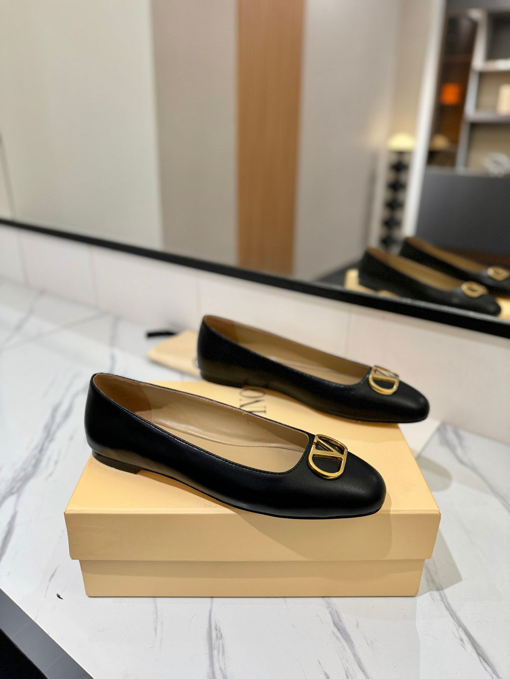 Valentino V Logo Flats Sandals