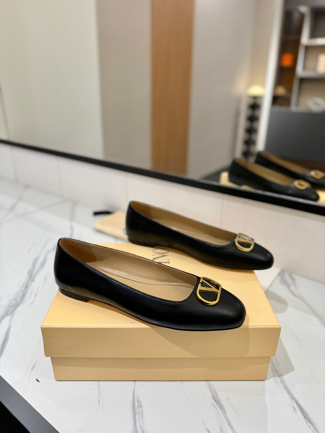 Valentino V Logo Flats Sandals